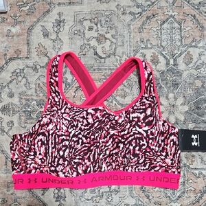 Under Armour Women's Patterned Pink Sports Bra 3X